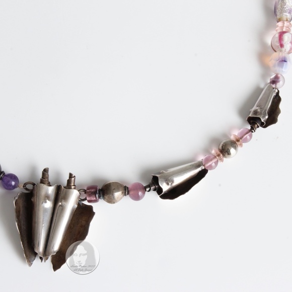 Vintage Necklace Semi Precious Stones Sterling Jeremy & Carrie Gicker 1980s HTF - Picture 9 of 13